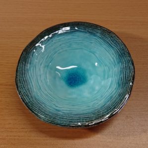 美濃焼　トルコ千筋深皿