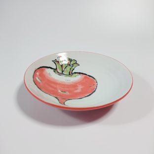 京野菜浅鉢（大）　赤かぶ