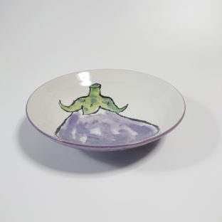 京野菜浅鉢（大）　なす