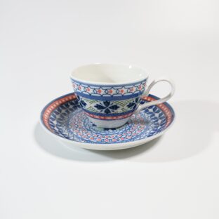 Pottery field　クラシカルフラワーコーヒー碗皿