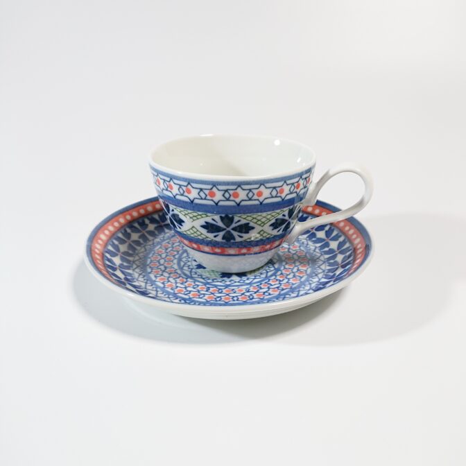 Pottery field　クラシカルフラワーコーヒー碗皿