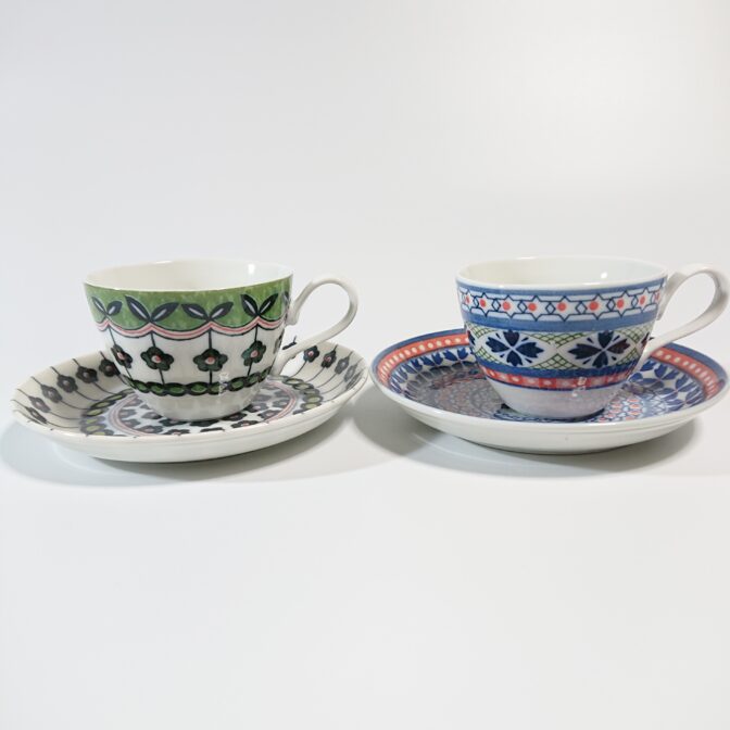 Pottery field　クラシカルフラワーコーヒー碗皿